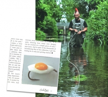 Fried egg fly and punk fly angler
